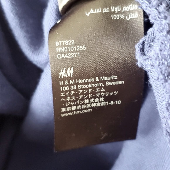 H&M Scoop Neck Sweater Slim Fit Blue - Picture 7 of 7